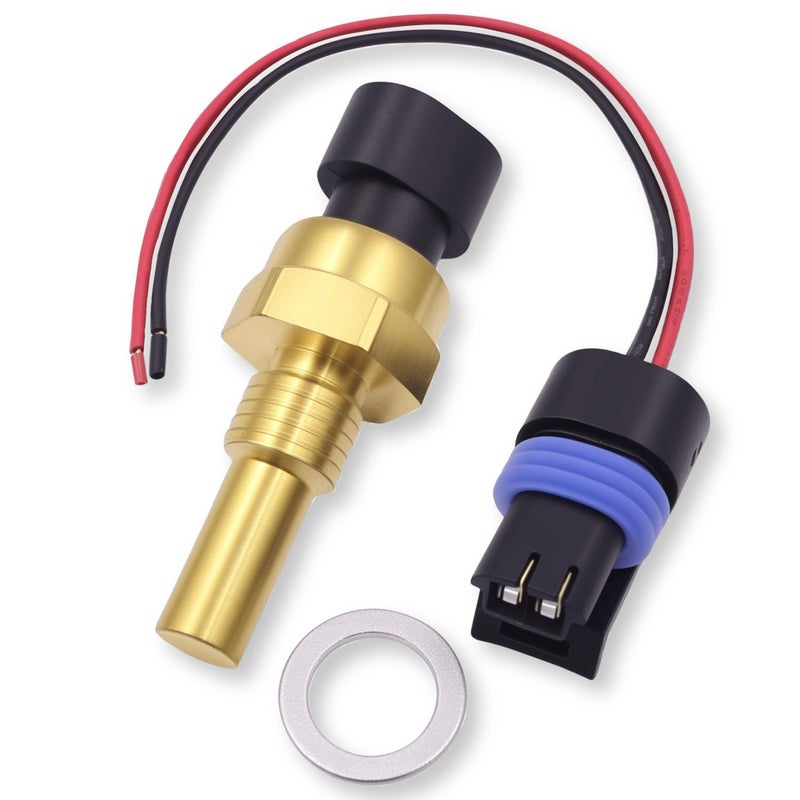 VEHICODE Engine Coolant Temperature Sensor, ECT Water Temp Sensor Compatible with Chevrolet Chevy Silverado Suburban Equinox Tahoe Malibu Camaro Corvette, GMC Sierra Yukon Terrain, w/Connector - Image 1
